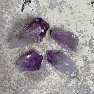 Genuine Rough Raw Amethyst Crystal Set